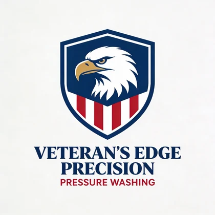 Veteran's Edge Precision Pressure Washing official eagle shield logo